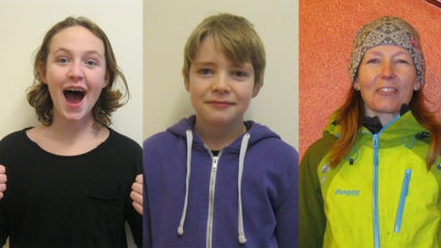 Bilder på Julius, Titus och Carola.