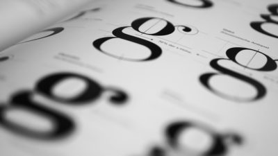 Bokstaven G i olika typsnitt