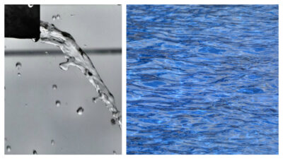 Ett rör med vatten och ett hav